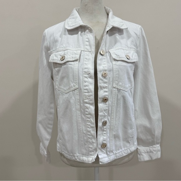 Mango Other - MNG Kids Girls White Denim Jacket 13–14 Years 164cm